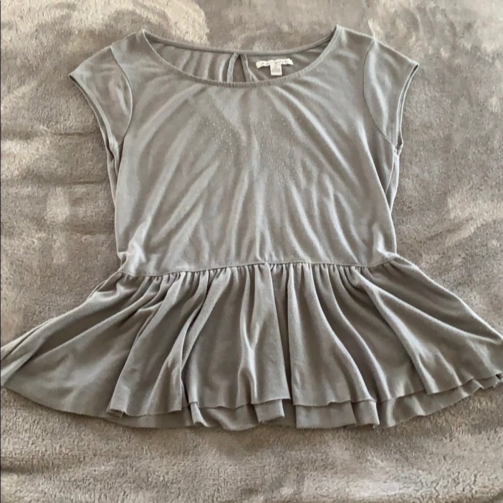 Grey peplum-style T-Shirt